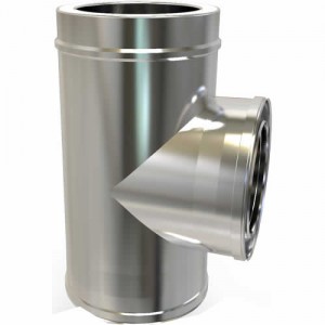 Twin Wall 90° Tee dia 125mm - Silver